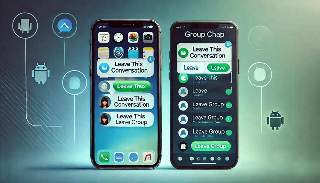 removing yourself or others from group chat on phone