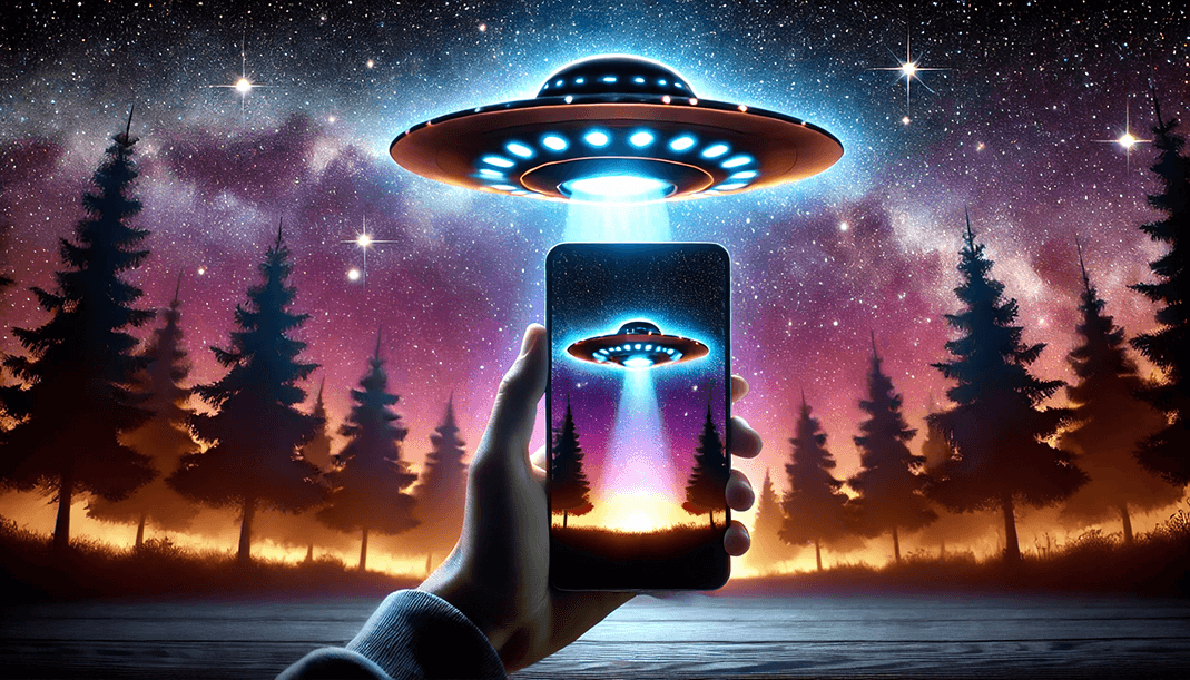 ufo photography with smartphone